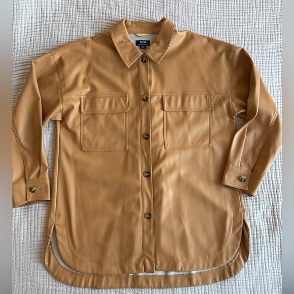 Maeve Faux Leather Shacket - Picture 4 of 7